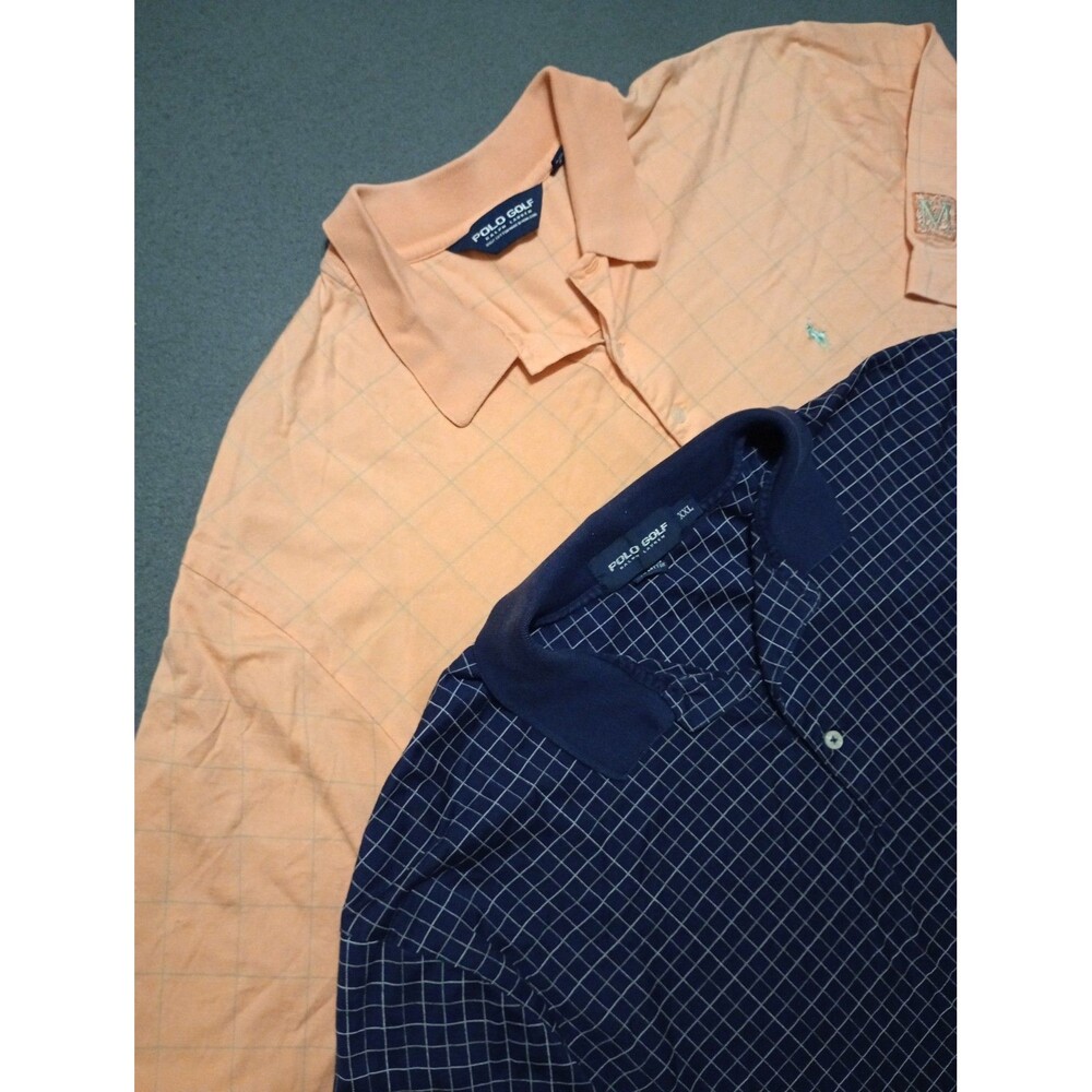 Lot Of 2 Polo Golf Shirt Ralph Lauren XXL Blue/Orange Read